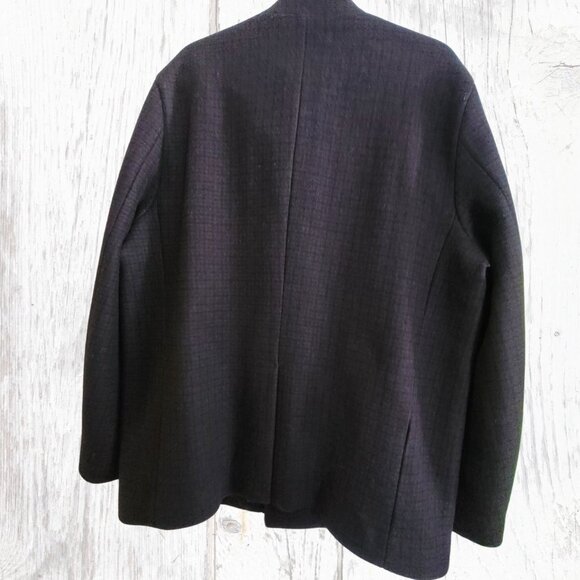 NWT Theory Clarence Wool Coat XL in Mink Multi Micro Check - Picture 7 of 16